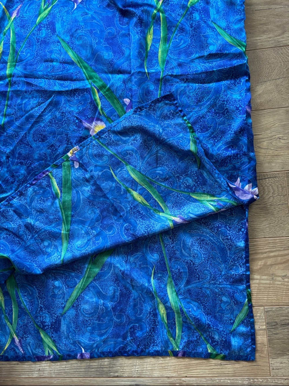Vintage Winlar Women's Kaftan One Size Satin Floral Relaxed Colorful - Picture 6 of 7
